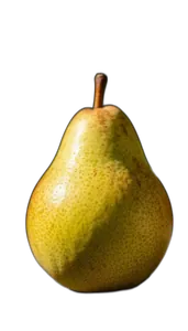 Sample photo of a pear transformed with e_background_removal
